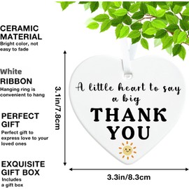 Thank You Gift - Ceramic Heart Plaque A Little Heart to Say A Big Thankyou - Appreciation Sentimental Gifts For Best Friend Women Men Teacher Nurse Worker Mentor Family Colleague