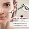 Face Roller and Gua Sha Set, Metal Face Massager Gua