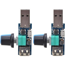 JUTOSU USB Speed Controller, Speed Controller, Power Controller, Speed Regulator, Speed Controller Switch, Variable Speed Switch Module, Mini Rotation Control Potentiometer, DC Motor, Mini Motor, Speed Controller, Control Module, Stepless Adjustment, Ste