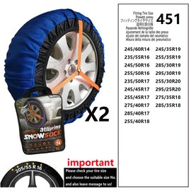 atliprime Fabric Snow Chain Textile tire Chains suv Snow Sock for SUV/4X4/Light Truck (KD451)