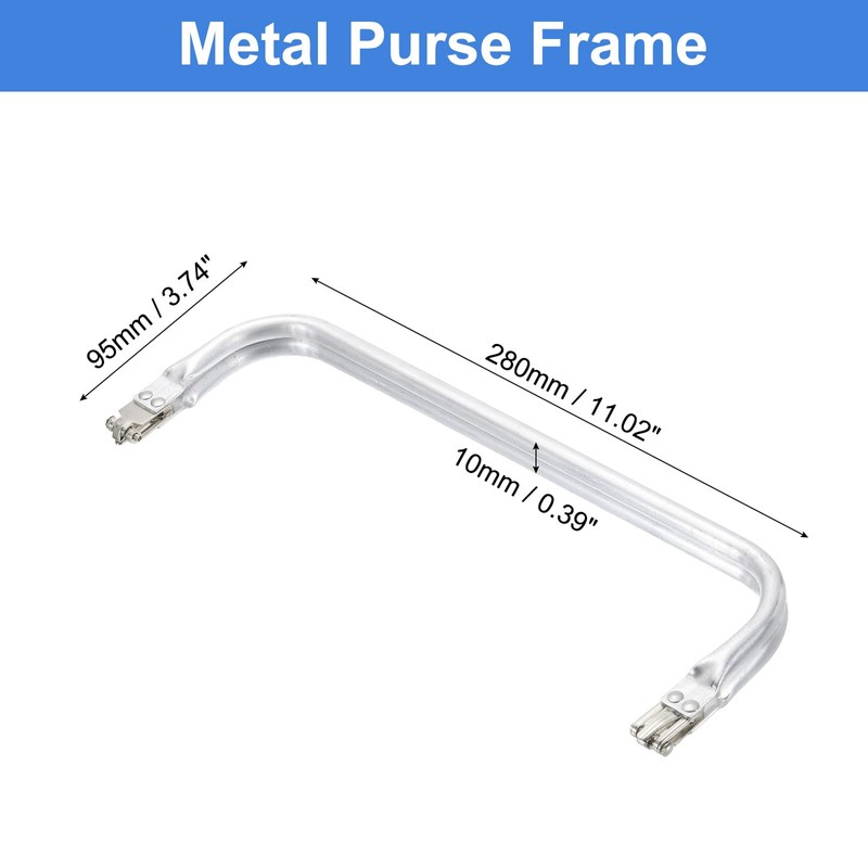 sourcing map Metal Purse Frame 11 in, 2 Pcs Rectangle