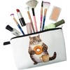 Livel lhood Donut Cat Makeup Bag Cute Small Organizer Zipper