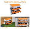 Chicken Nesting Boxes,8 Compartment Metal Roll Away Nest Box for