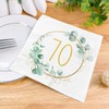 70th Birthday Eucalyptus Napkins Table Decoration