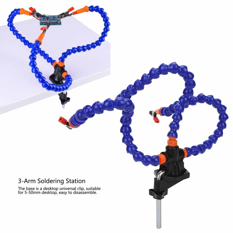 Arm Soldering Tools 3 Flexible Helping Hand Clamp with Aluminum