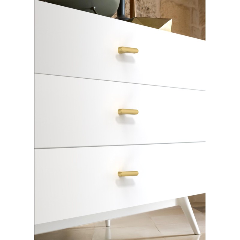 Asimerdeco 10 Pack Brushed Gold Cabinet Knobs Single Hole Cabinet