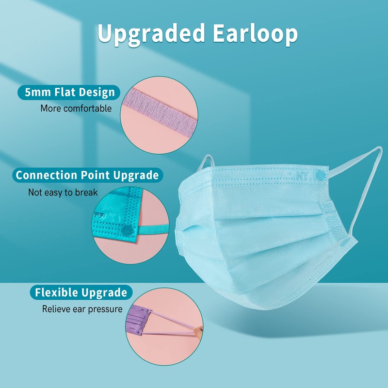 FWPP 4 Layer Individually Wrapped Disposable Face Masks 50 pcs