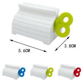 DERDOUT Toothpaste Tube Squeezer,Plastic Rolling Tube Toothpaste Dispenser Tube Wringer Rotate Toothpaste Seat Holder Stand for Bathroom (3 Pcs)