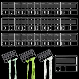 PH PandaHall Embroidery Floss Bobbins, 50pcs Floss Organizer Embroidery Thread Cards Clear Cross Stitch Thread Organizer Thread Holder Embroidery Cards for Sewing Storage Thread Organizer 1.2x1.9inch