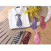 Elerevyo Women's Cute Uniform Necktie, Pre-tied Knot, Striped Short Necktie,