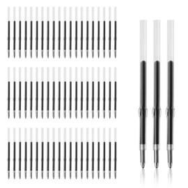 200pcs Beadable Pens Refills, 1.0mm Black Ink Ballpoint Pen Refills Replaceable Refill for Plastic Bead Pen Student Teacher Gift School Office Supplies