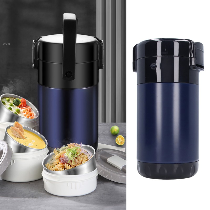 2.6L Thermal Food Container 304 Stainless Steel 4 Layers Vacuum