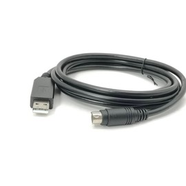RIKYJIC USB to Mini DIN 8-Pin RS422 RS485 Communication Cable 1.8 Meters for Ino-Vance H1U/H2U/H3U PLC Series