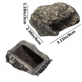 MANJIFUYU Hideaway Spare Stone Key Case Camouflage Stone Storage Key Holder Fake Rock Stone Decoration for Outdoor Garden Yard