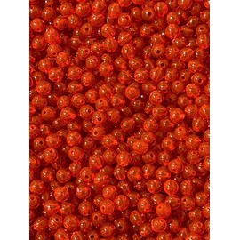 Colored 6mm Round Plastic Fishing Beads 6mm Beads for Fishing Baits & Lures 100-1000 Freshwater & Saltwater Hard Plastic Beads for Fishing Spinner Rigs Made in USA (Ruby Red, 6mm 200 Pack)