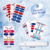 XEAOHESY 112 Pieces 8 Sheets Independence Day Nail Polish Strips