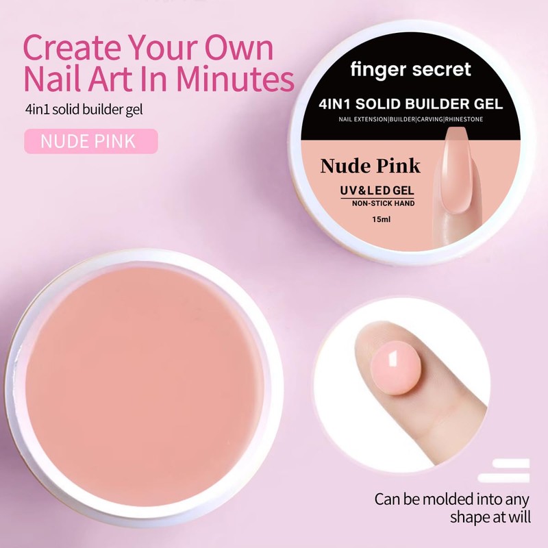 Solid Builder Gel for Nails 3D Nail Gel Sculpting Gel