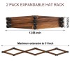 Wgfkvas 2 Pack Expandable Coat Rack, Accordion Wall Hangers, Wooden