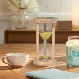 SuLiao Wooden Sand Timer 30 Minute Hourglass, Beech Gold Sand Clock, Small Watch 30 Min Timer, Reloj De Arenai, Hour Glass Sandglass for Home, Office, Decorative, Game, Classroom