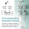 Zenith Expandable Handheld Shower Head/Large Bottle Caddy, Stainless Steel