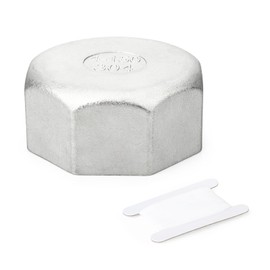 TAISHER 1PCS 304 Stainless Steel Cap Pipe Plug Socket Fitting 4" NPT Female