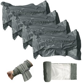 Israeli Emergency Bandage, 6" 4Pack Compression Bandage, Trauma Wound Dressing, Sterile Vacuum Sealed Packaging for Bleeding Control, Medical Trauma Kit, Combat Tactical First Aid IFAK Supplies