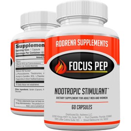 Focus Pep – Daily Energy & Mental Clarity Support with Natural Caffeine – Boost Focus, Alertness & Productivity – 60 Capsules