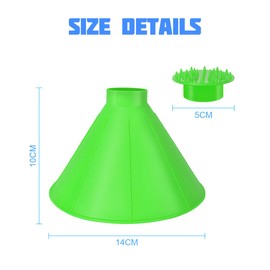 JNNJ 2 Pieces Round Ice Scraper, Windscreen Snow Remover, Car Window Glass Cleaning Tool, Cone De-Icer Tool, for Snow Removal (Green)