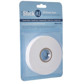 Stick it 5 m x 18 mm 3D Foam Tape, White