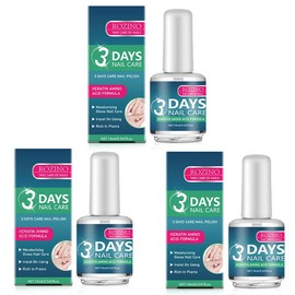 ROZINO 3 Days Nail Care - Keratin Amino Acid Formula for Superior Nail Nourishment:_A box of 3 bottles 【blue-Damaged nail care】