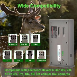 Hisewen 6500mAh Reveal Trail Cell Camera Battery 2 Pack, EM6 Rechargeable Lipo Lithium Battery Pack Compatible with Trail & Game Hunting Camera X, X Pro, Pro 3.0, X Gen 2.0, X Gen 3.0, XB, SK
