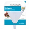 KitchenCraft KCFUNSET Plastic Funnel Set, White, 3 Piece