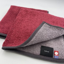 kainoo Imabari Towel, Hand Towel, Japanese Traditional Color, 13.4 x 13.8 inches (34 x 35 cm), Set of 2, Made in Japan, Imabari, Gentle Texture, Commercial Towel, Esthetic Towel, Kitchen Towel,