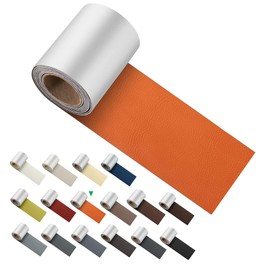 ILOFRI Leather Repair Patch Tape 3x60 inch, Strong Adhesion Backing Self Adhesive Leather Replacement for Couch, Car Seats, Boat Seats, Sofa, Upholstery. Bonded Leather Repair Roll - Orange