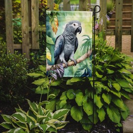 Caroline's Treasures African Grey Parrot Garden Flag Mailbox Flag Decorative Yard Flag Banner Outside Patio Artwork Yard Flower Beds, Garden Size, Multicolor
