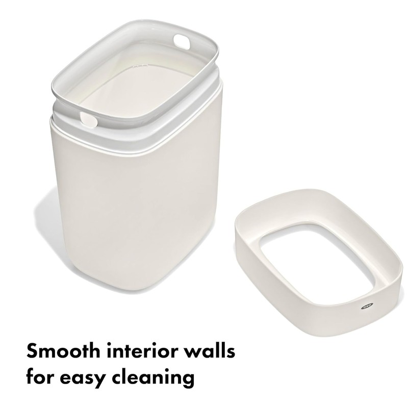 OXO Good Grips - Papelera para baño, color blanco