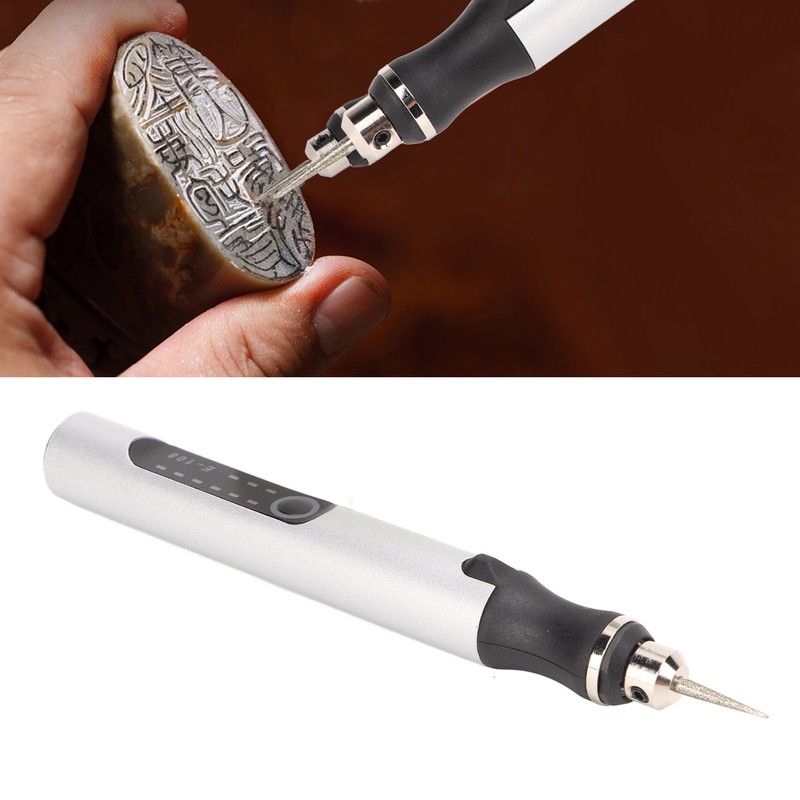 Electric Engraving Pen USB Charging Wireless DIY Indicator Lights Automatic