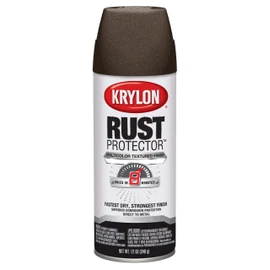 Krylon K06933000 Rust Protector Multicolor Textured Finish, Rustic Brown, 12 Ounce