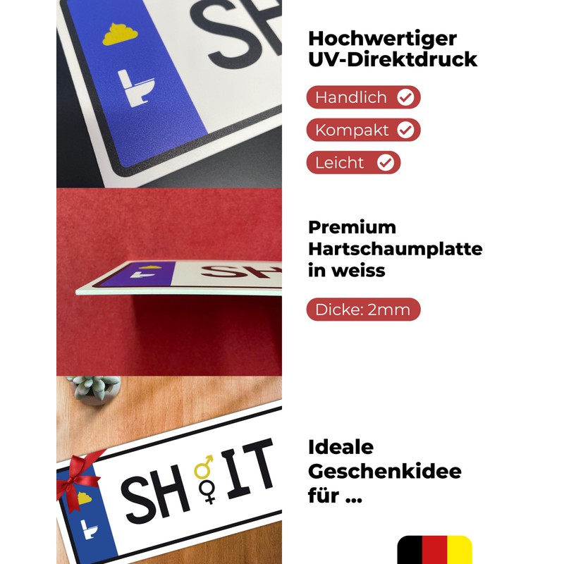 Toilet Sign "" Unisex Number Plate