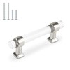 Orger 10 Pack Acrylic 3 Inch Cabinet Pulls,Clear Crystal Cabinet