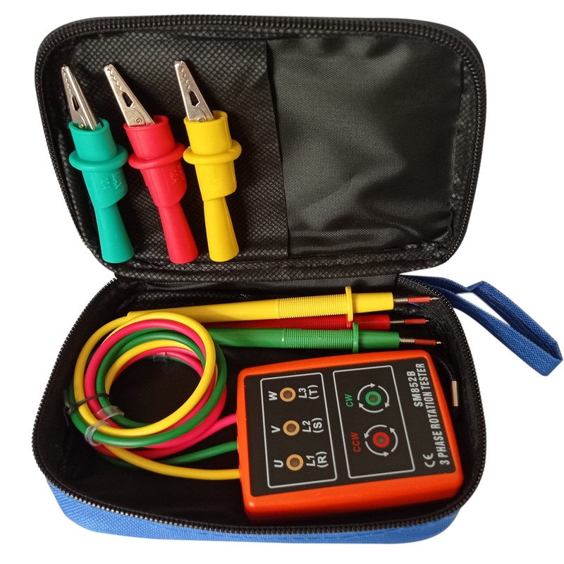 3 Phase Sequence Tester,Phase Rotation Meter Checker 20Hz-400Hz,Phase Indicator Order