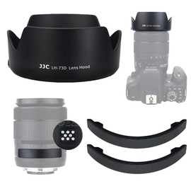 JJC Dedicated Reversible Lens Hood with Lens Contacts Protector Cover Cap for Canon 18-135mm F3.5-5.6 IS USM Lens Replacement Canon EW-73D