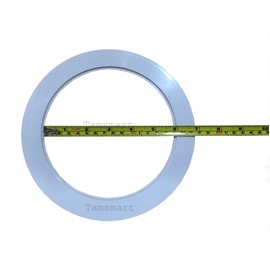 12 Pack--6" Inch Over Size White Light Trim Ring for Recessed Can and Oversized Light Fixture