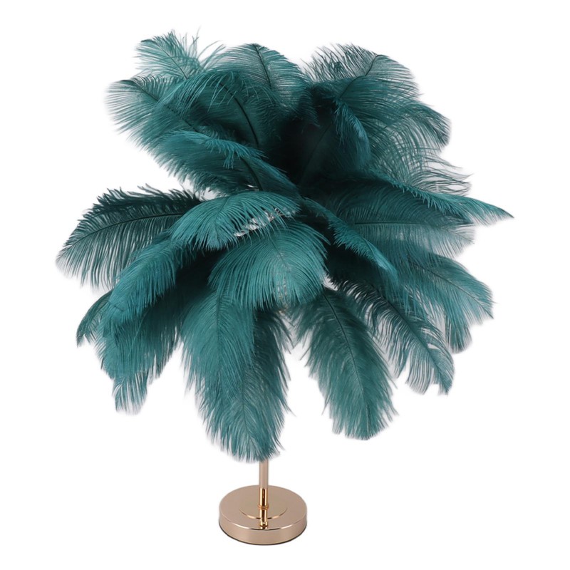 Decorative Table Lamp 30PCS Feathers USB Rechargeable Light Touch Control