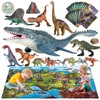 Oriate Dinosaur Toys w/Large Play Mat, Realistic Mosasaurus Figure Playset