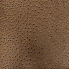 Fashion Fabrics LLC Saratoga Ostrich Fauc Leather Vinyl Fabric - Sold by The Yard (Brown)