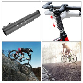 Alomejor Bicycle Stem Extender Bicycle Handlebar Riser Bicycle Fork Stem Raiser Extender Head Up Raiser for Mountain Bike Road Bike MTB BMX Fixie Black (180 mm)