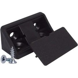 Generic (Pack of 10) Black Shelf Brackets 1.73” x 0.78” x 0.78” (44x20x20mm) 90 Degree Furniture Corner Brace, Screws Included, Plastic Right Angle Joint
