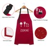 MengH-SHOP Apron Unisex Cooking Apron Waterproof Bib Apron with 2