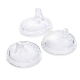 Boon Nursh Silicone Sippy Cup Lid - Convertible Transitional Sippy Spouts for Nursh Baby Bottles - Sippy Cup Lids for Babies - Baby Feeding Supplies -